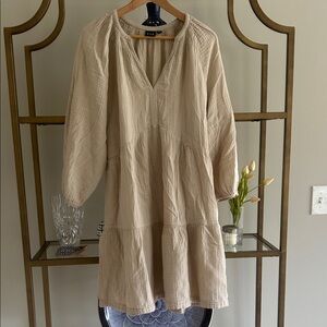 Gap Beige Long Sleeve Dress
